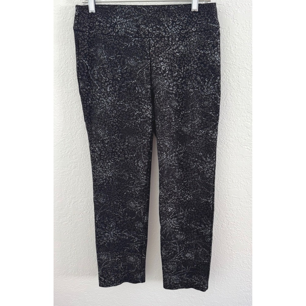 Soft Surroundings Ponte Animal Print Pull On Pants Size Medium Stretch Casual